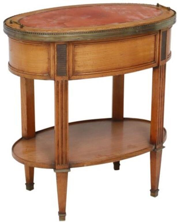 Appraisal: French Louis XVI style fruitwood server drinks table th c