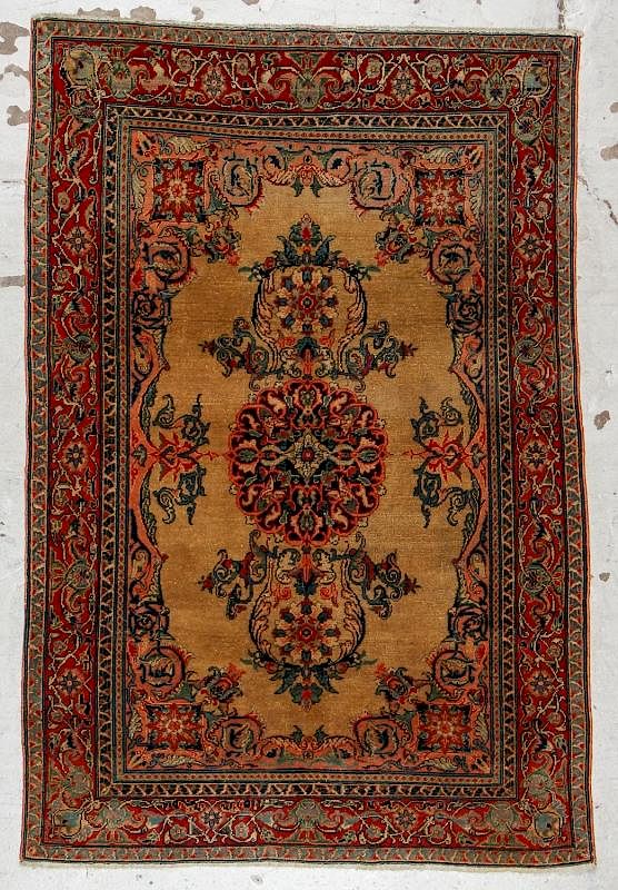 Appraisal: Antique Tabriz Rug Persia ' '' x ' '' Antique