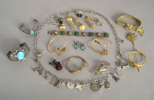 Appraisal: Misc jewelry to include silver turquoise etc