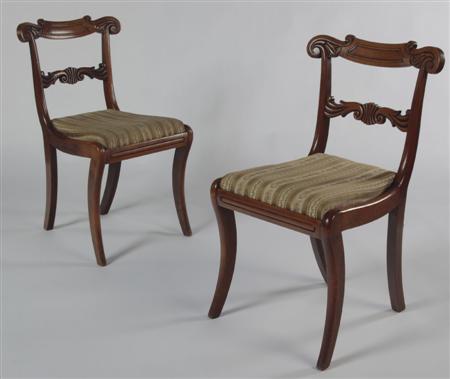 Appraisal: A set of ten William IV beech dining chairs formerly