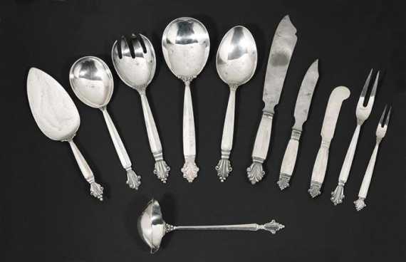 Appraisal: JENSEN GEORG SET OF CUTLERY FOR Denmark after Includes dinner