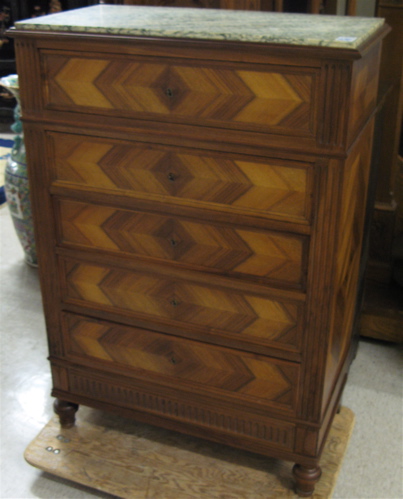 Appraisal: LOUIS XVI STYLE CHEST OF DRAWERS French c having an