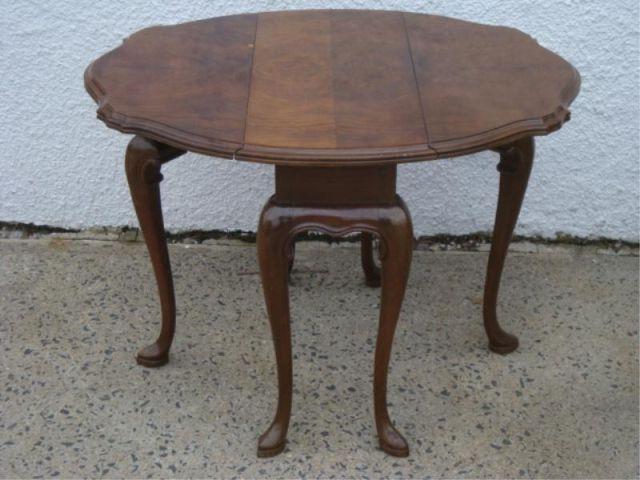 Appraisal: Queen Anne Style Custom Made Gateleg Table As is Dimensions