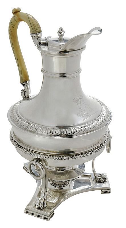 Appraisal: Paul Storr George III English Silver Coffee Jug London tripod