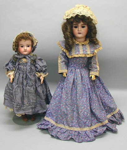 Appraisal: Pair of dolls Made in Germany A M Kiln imperfections