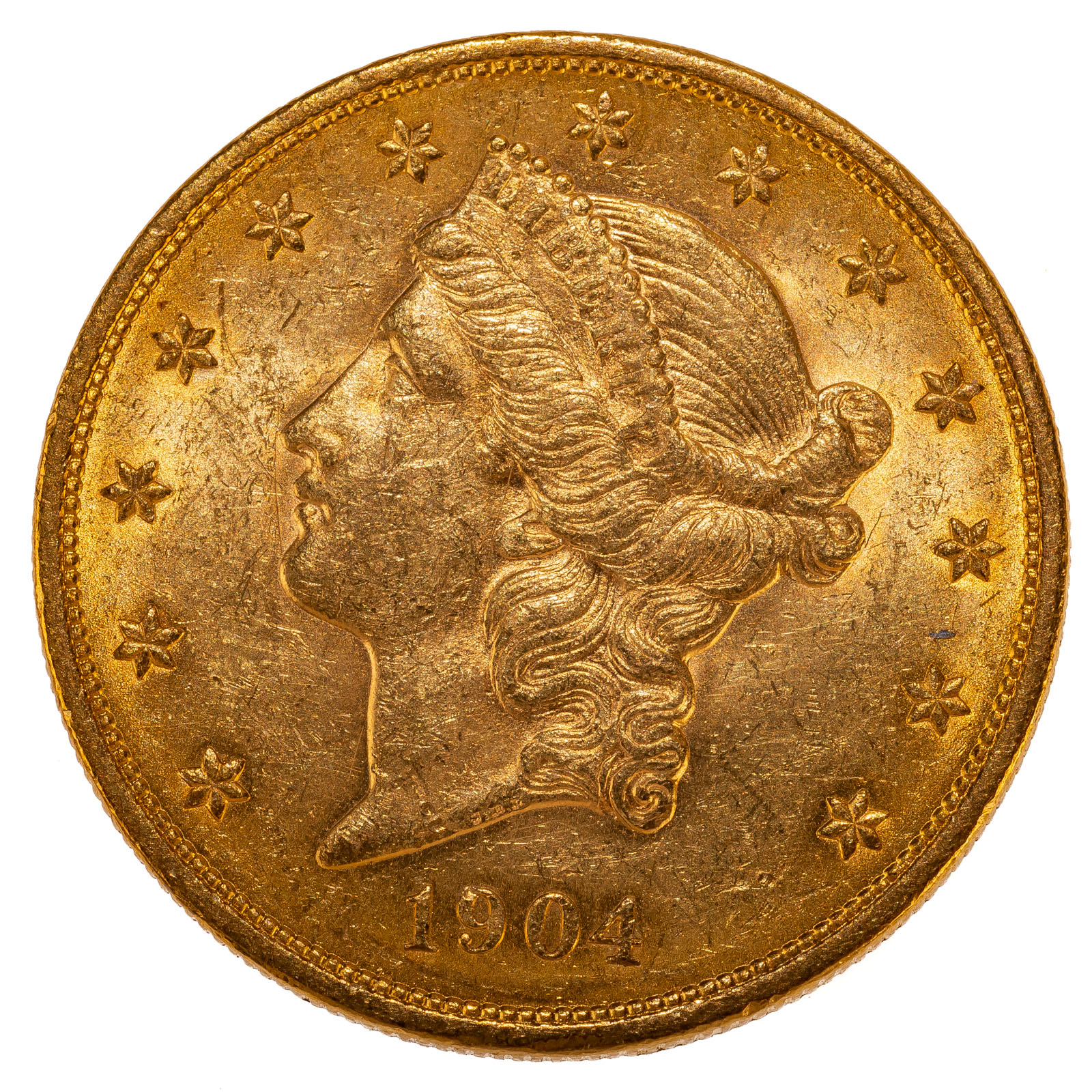 Appraisal: LIBERTY DOUBLE EAGLE AU AU Obverse is AU while reverse