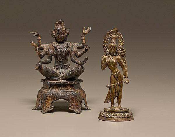 Appraisal: ASIAN DEITY FIGURES late th century possibly Thai Two deity