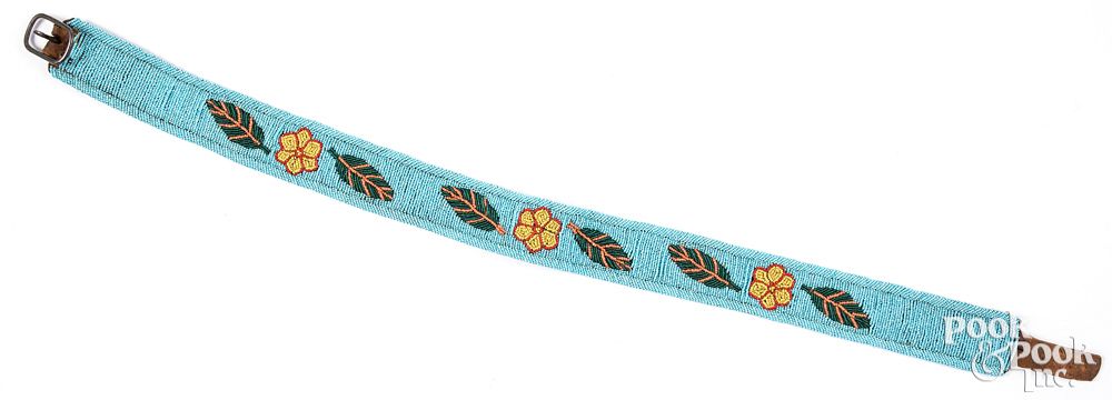 Appraisal: Sioux Indian beaded belt Sioux Indian beaded belt ca with