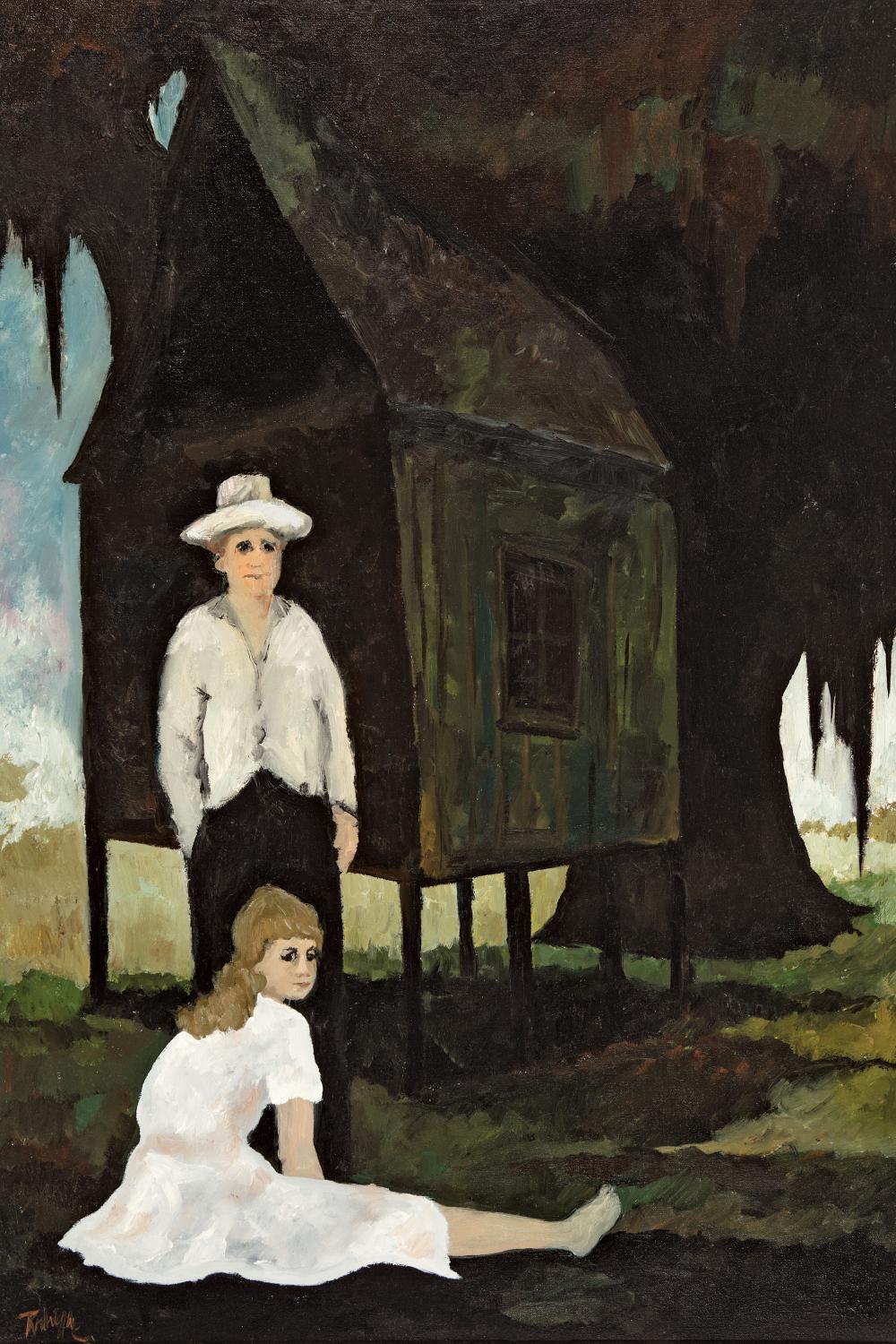 Appraisal: George Rodrigue American Louisiana - Bath House in Patoutville oil