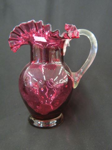 Appraisal: Cranberry Glass Pitcher coin spot excellent