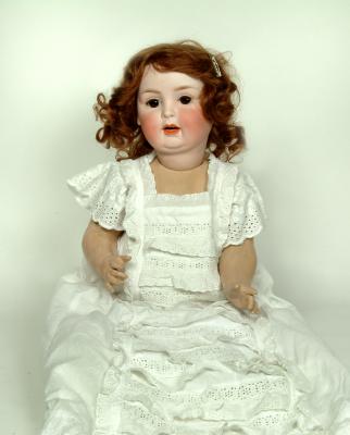 Appraisal: A Porcellanfabrik Mengersgereuth bisque head character girl doll with later