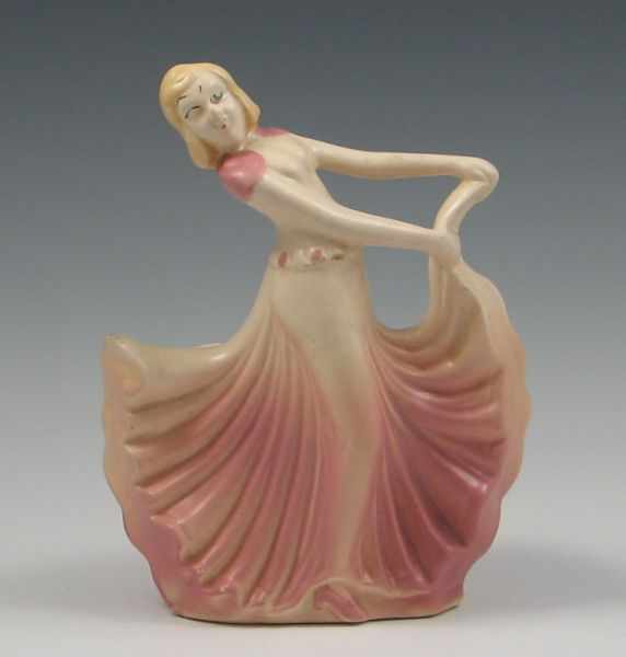 Appraisal: Hull Dancing Lady Planter marked die impressed USA chip on