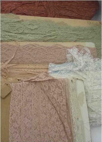 Appraisal: Five various lengths of lace taping in a variety of