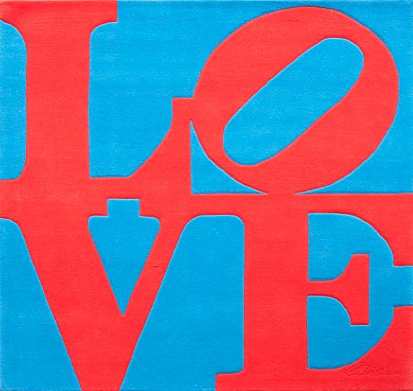 Appraisal: Robert Indiana American born Red on Blue Love n d