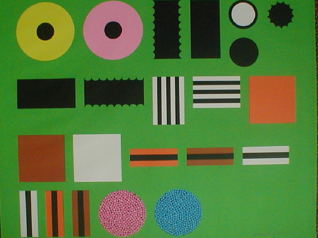 Appraisal: Patrick Hughes Subject Allsorts Medium Silk screen print Size x