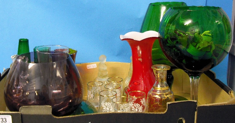 Appraisal: A Collection of Various Glassware Including Goebel Lady Bells Coloured