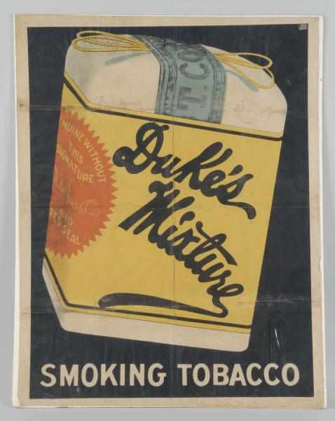 Appraisal: Linen Duke's Mixture Tobacco Advertising Poster Description Some fold marks