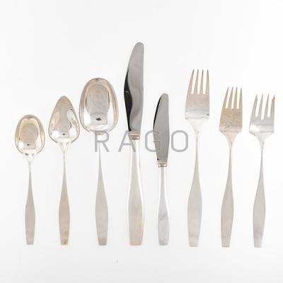 Appraisal: KARL GUSTAV HANSEN HANS HANSEN -piece incomplete sterling silver flatware