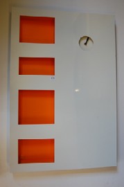 Appraisal: IKEA 'JAGGA' COMBINATION WALL CLOCK AND STORAGE UNIT