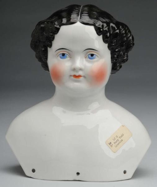 Appraisal: Large China Head Description Germany Ca Unmarked Modified flat-top hairdo