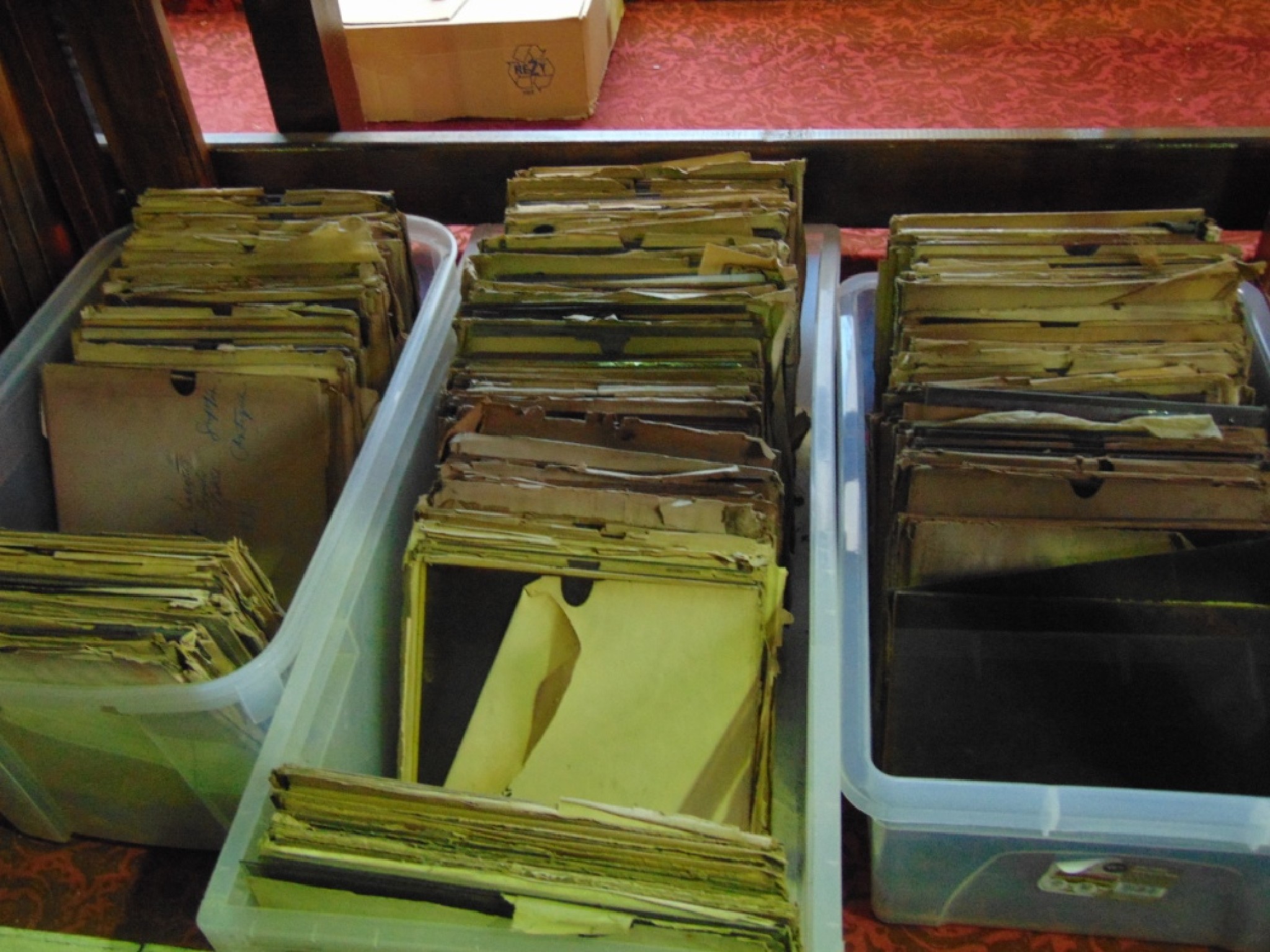 Appraisal: A large collection boxes of antique photographic negative glass plates