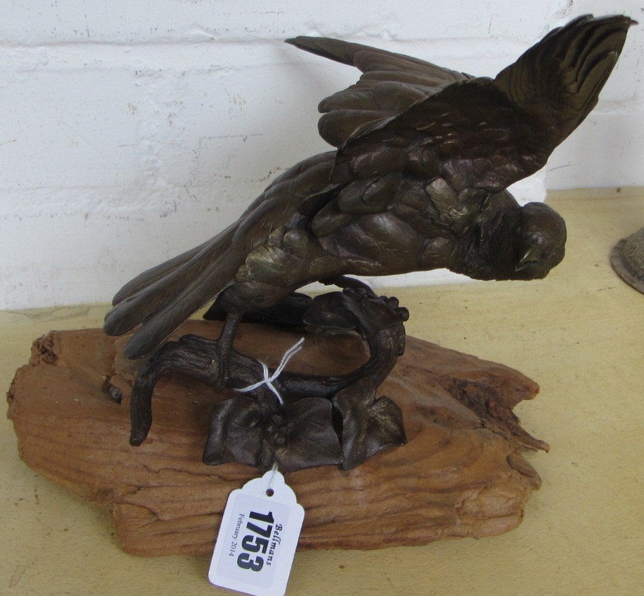 Appraisal: A French bronze model of a bird of prey late