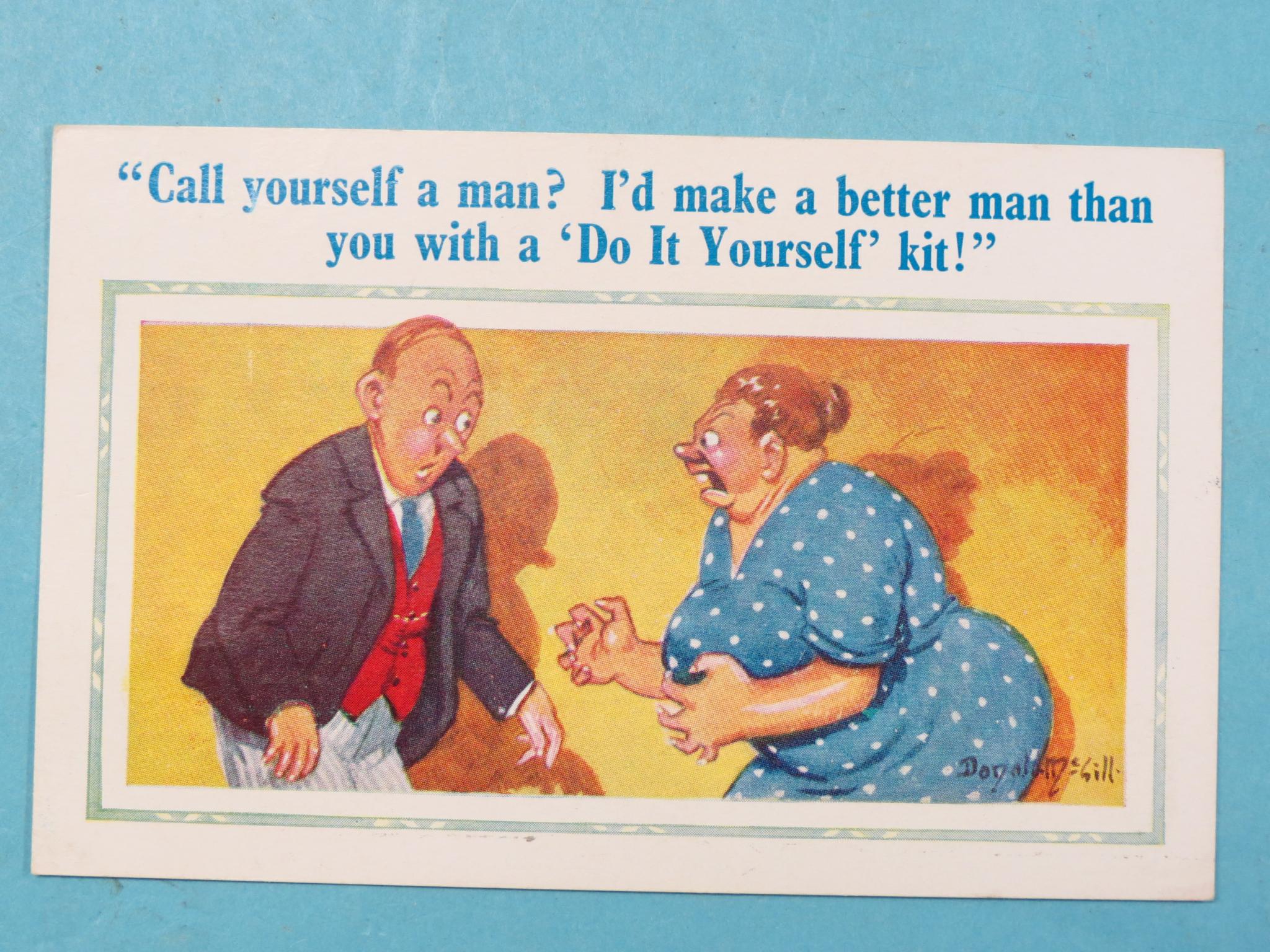 Appraisal: Rare New Donald McGill Comics postcard - Call yourself a