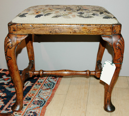 Appraisal: Provincial Queen Anne Walnut Stool Estimate -