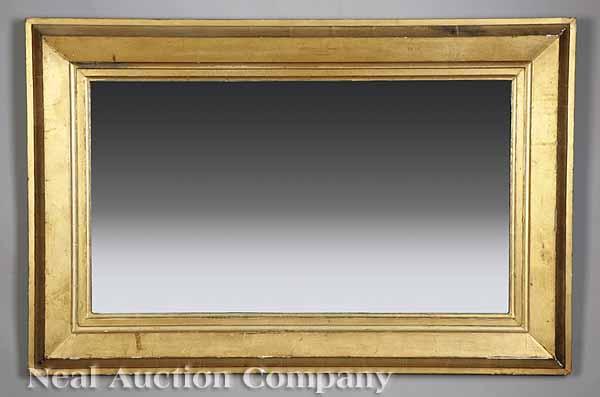 Appraisal: An American Late Classical Giltwood Mirror c rectangular beveled frame