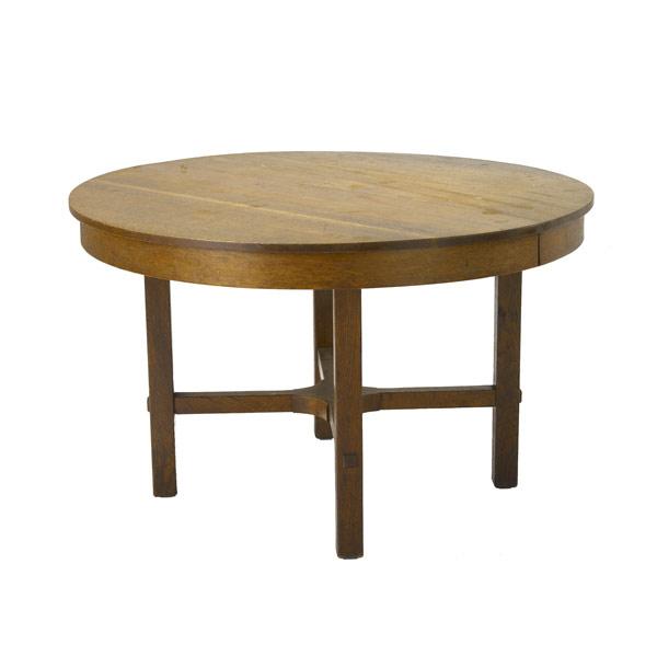 Appraisal: L J G STICKLEY Dining table no with circular top