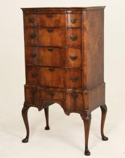 Appraisal: ENGLISH QUEEN ANNE STYLE WALNUT HIGHBOY ENGLISH QUEEN ANNE STYLE