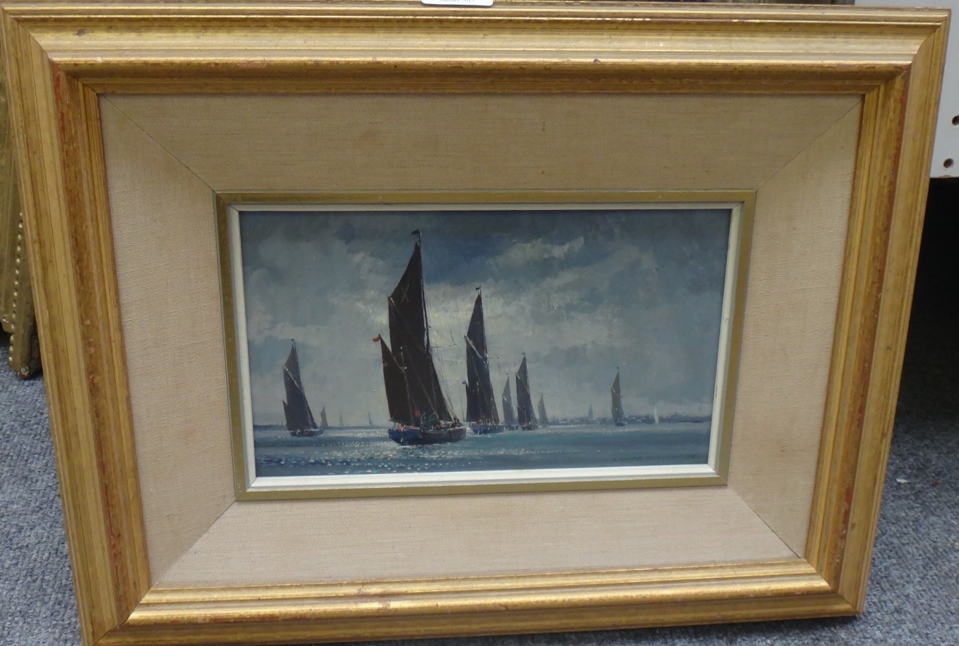 Appraisal: Cavendish Morton - Barges reaching towards Harwich oil on board