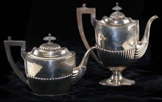 Appraisal: Whiting sterling tea service stop-fluted Neo Classical design with carved