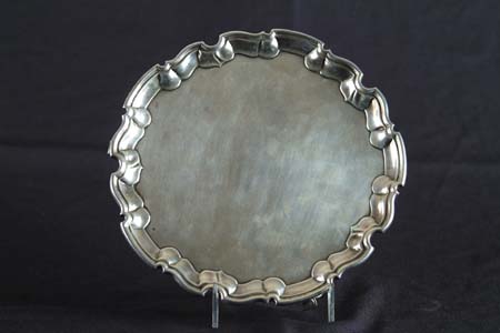 Appraisal: ENGLISH STERLING SILVER SALVER Hallmarks indicate London Made by J