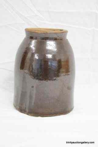 Appraisal: Antique Crock Pottery Half Gallon Canning Jar From the estate