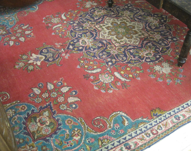 Appraisal: SEMI-ANTIQUE PERSIAN TABRIZ CARPET East Azerbaijan Province northwestern Iran central