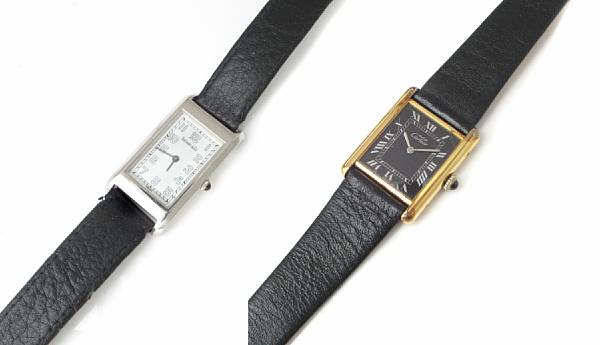 Appraisal: A Cartier Tank vermeil wristwatch with a Tiffany amp Co