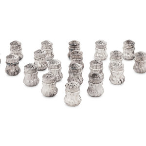 Appraisal: A Set of Twenty Silver Shakers marked ' ' with