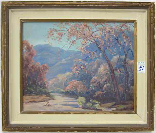 Appraisal: MARGARET N HODGSON OIL ON ACADEMY BOARD California th century