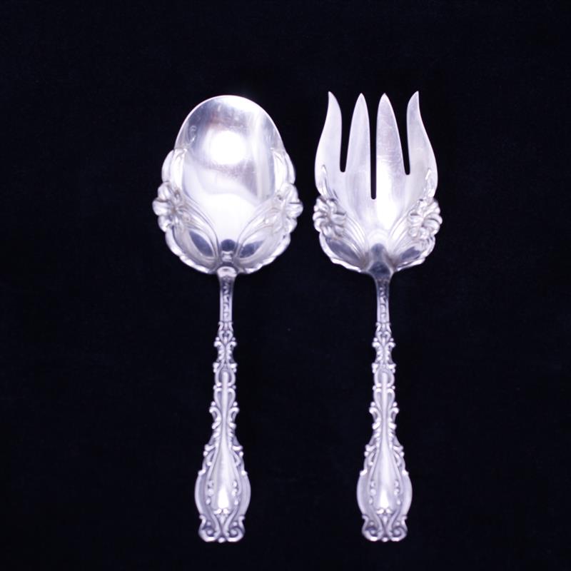 Appraisal: Frank Whiting Josephine sterling silver salad serving set Troy Oz