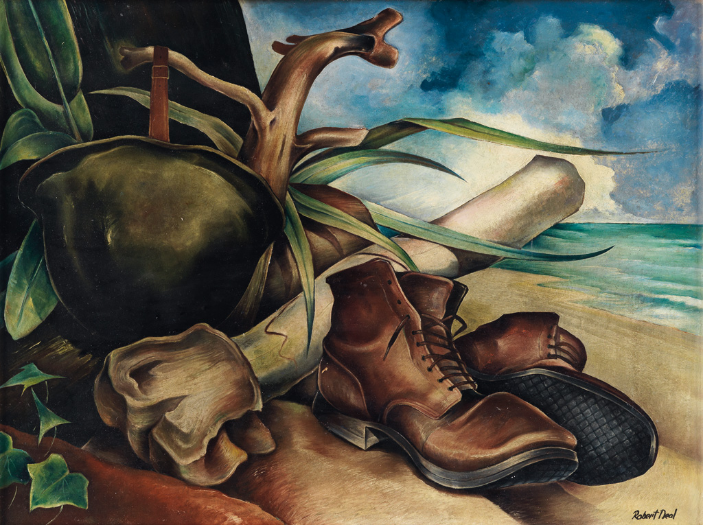 Appraisal: ROBERT NEAL - Untitled Pacific World War II Still Life