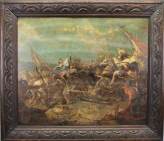 Appraisal: Italian Old Master Battle Scene Italian Old Master Battle Scene