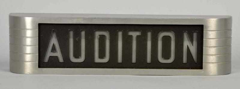 Appraisal: RCA Lightup Audition Sign Circa s Very rare companion to