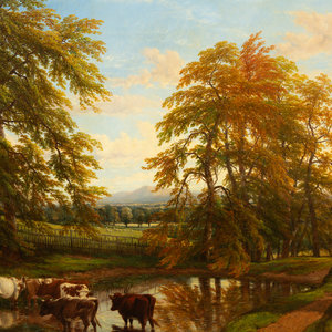 Appraisal: Thomas Baker British - A Peep at The Malvernes oil