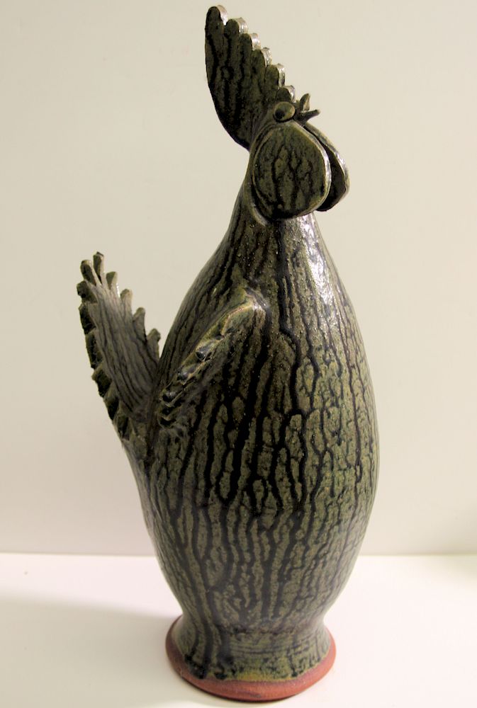 Appraisal: Outsider Art Brian Wilson Rooster Jug Wilson Brian Rooster Jug