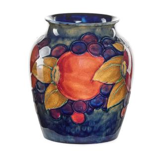 Appraisal: MOORCROFT Pomegranate vase MOORCROFTPomegranate vase England - Stamped MOORCROFT MADE