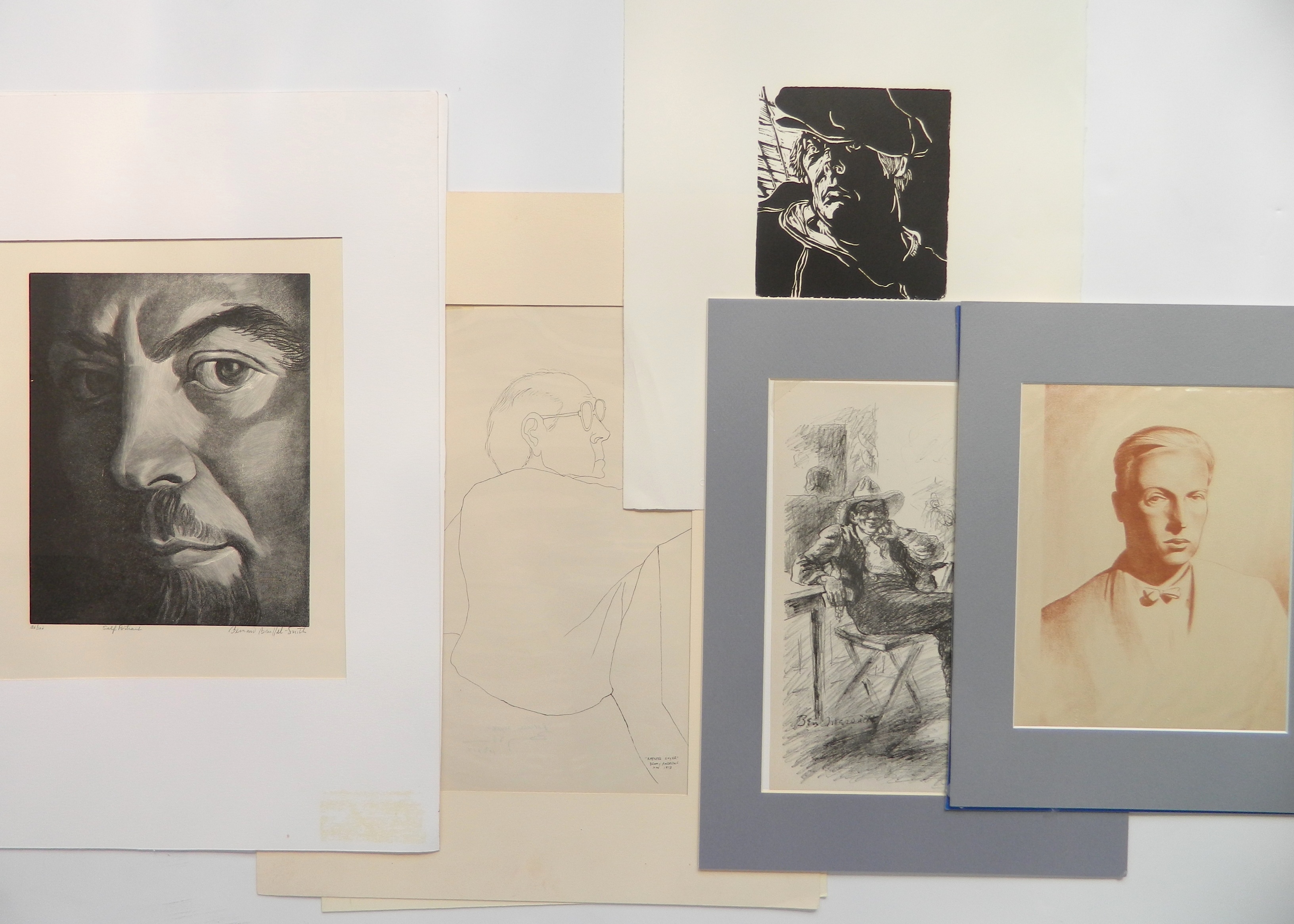 Appraisal: Prints Benny Andrews- ''Raphael Soyer''- lithograph Jack Beal- Self-Portrait- woodcut