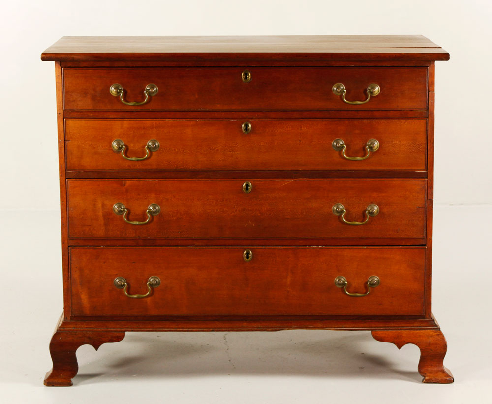 Appraisal: - Chippendale Four Drawer Chest Connecticut Chippendale four drawer chest