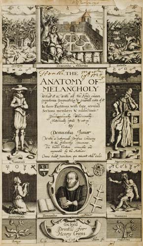 Appraisal: BURTON ROBERT The Anatomy of Melancholy of - i e