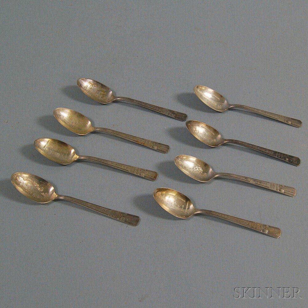 Appraisal: Set of Eight New York World's Fair Silver-plated Spoons each